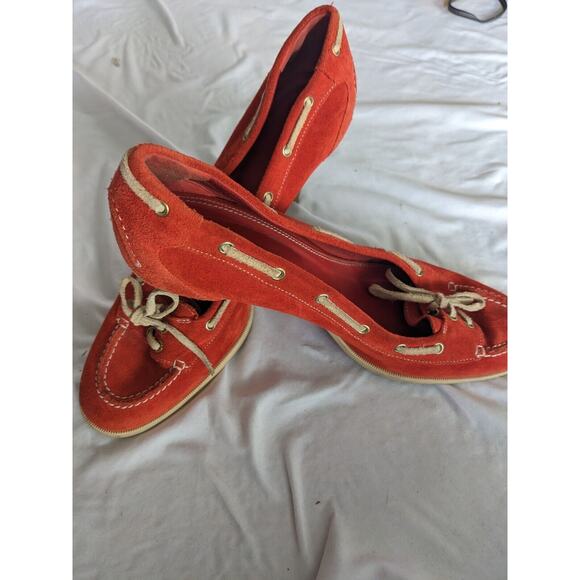 Bally High Heels Balmoral Red Suede with Rawhide Trim. Size 40/10 Made in Italy - Picture 11 of 12